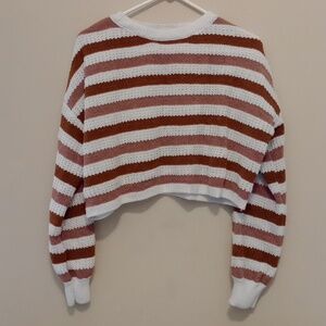 Striped Crop Top Sweater